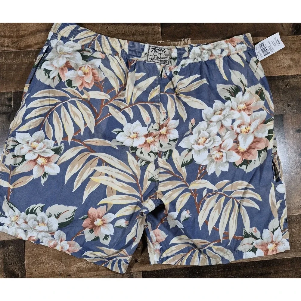 Vintage 90s Polo Ralph Lauren Swim Trunks Shorts Mens XL Floral New